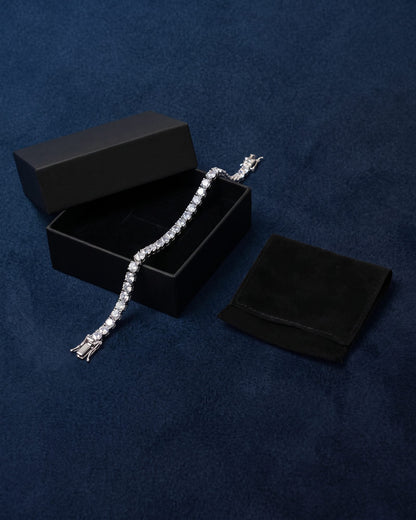 Moissanite tennis bracelet with gift box and pouch