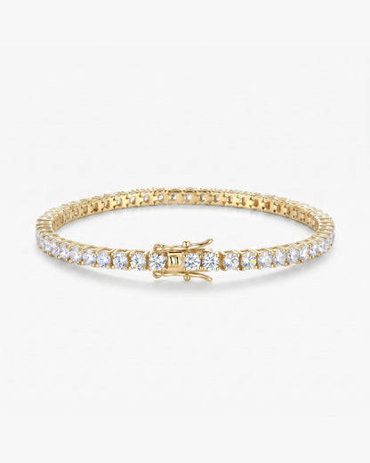 Moissanite Tennis Bracelet with 14K gold plating